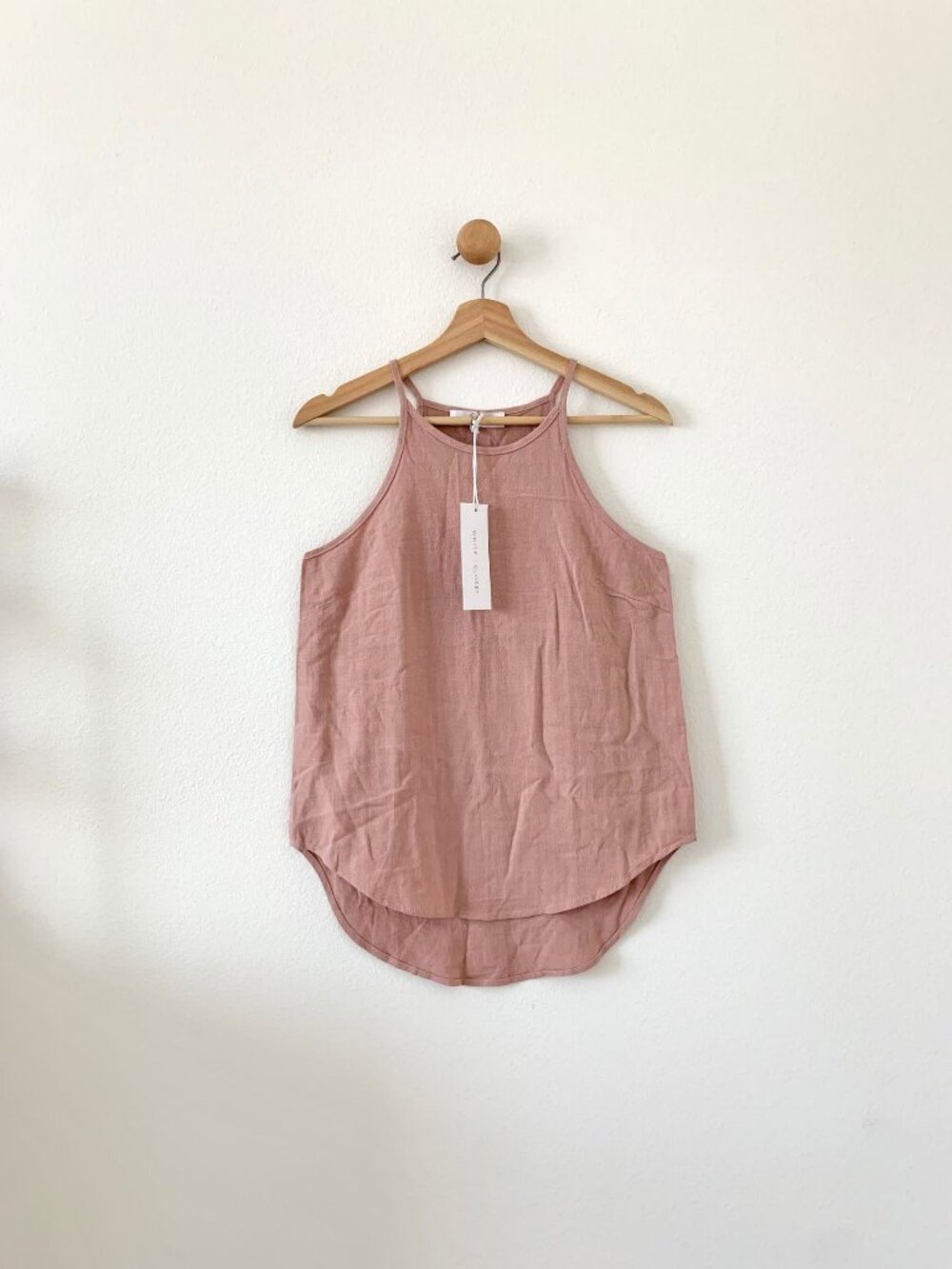 ❤️ 3/30 White Closet Blush Pink Halter Neck Sleeveless Blouse Top US 8